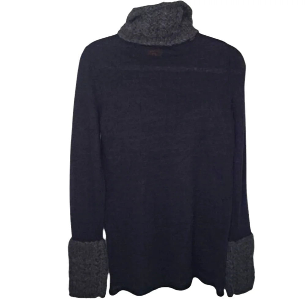 Tory Burch Angelina Turtleneck Sweater Gray Size Small Alpaca Blend